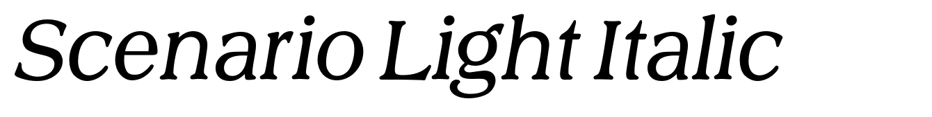 Scenario Light Italic